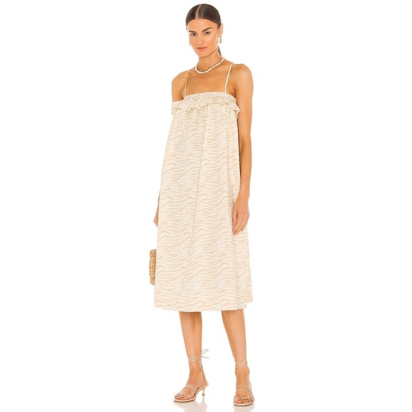 REVOLVE Tularosa Aurora Gianni Zebra Cream Tan Dress Size XS - Picture 1 of 5
